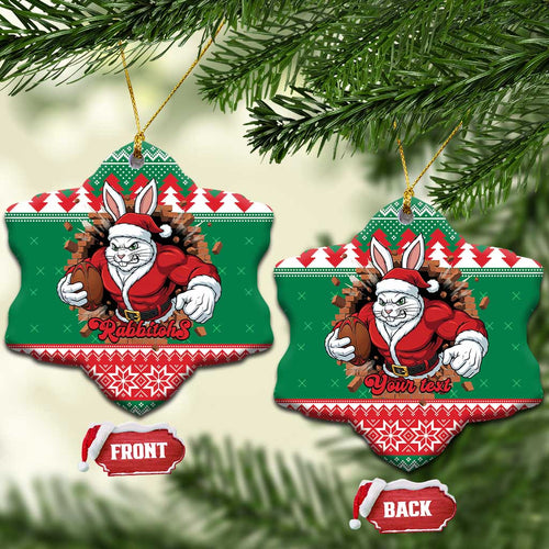 Jingle Rabbitohs Jump Personalized Ceramic Ornament Christmas Rugby League Spirit - Aussie Hoodie