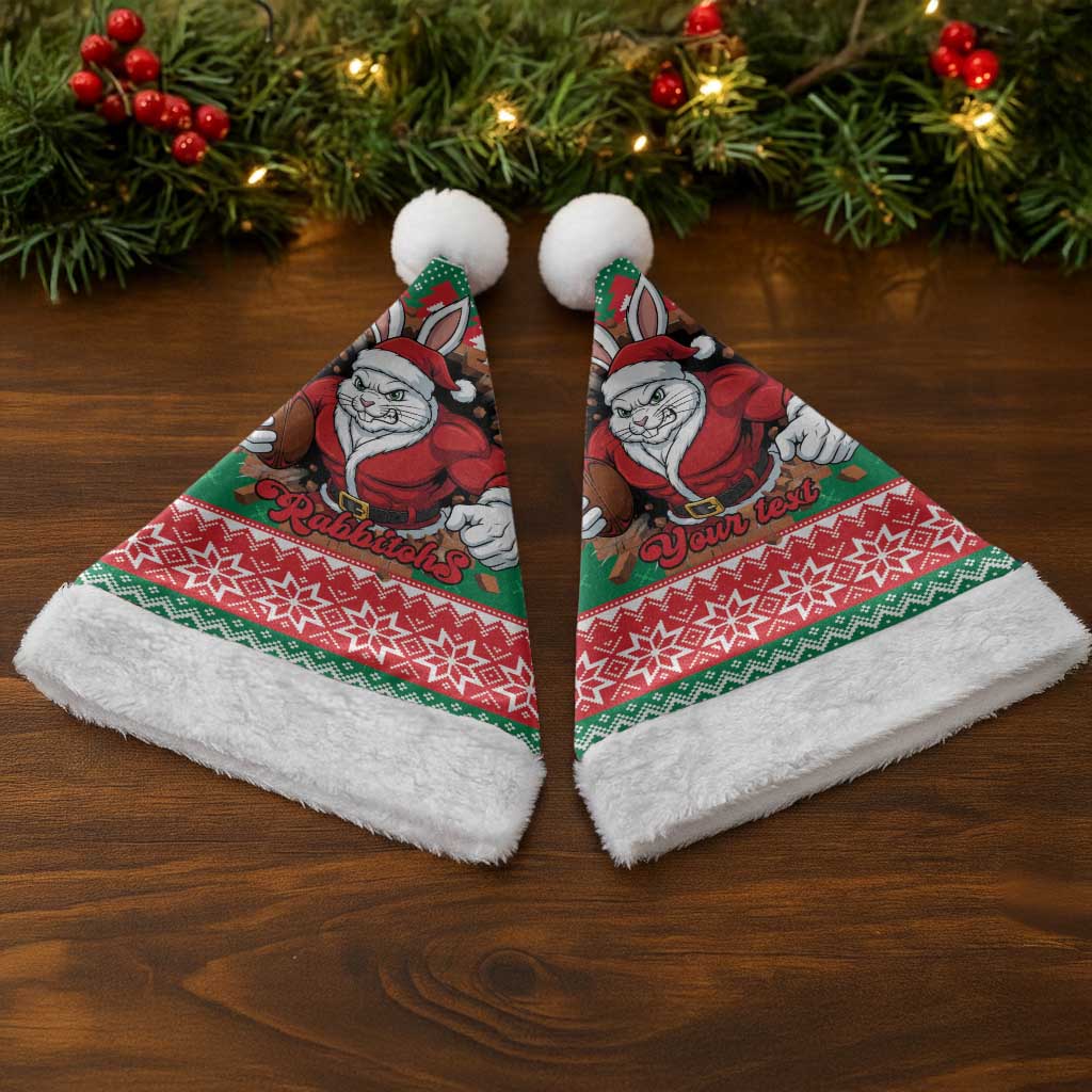 Jingle Rabbitohs Jump Personalized Christmas Santa Hat Christmas Rugby League Spirit - Aussie Hoodie