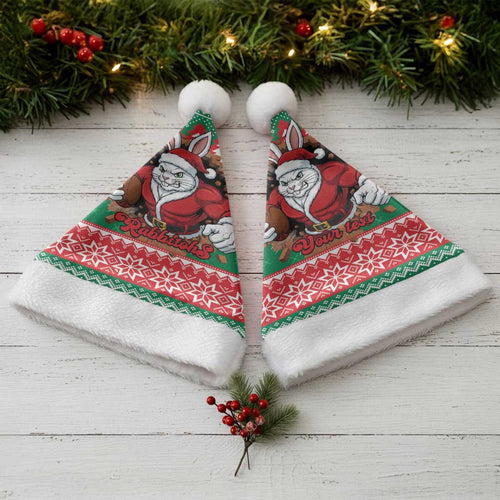 Jingle Rabbitohs Jump Personalized Christmas Santa Hat Christmas Rugby League Spirit - Aussie Hoodie