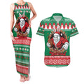 Jingle Rabbitohs Jump Personalized Couples Matching Tank Maxi Dress and Hawaiian Shirt Christmas Rugby League Spirit - Aussie Hoodie