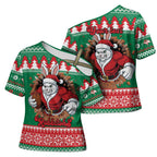 Jingle Rabbitohs Jump Personalized Cross Shoulder Shirt Christmas Rugby League Spirit - Aussie Hoodie