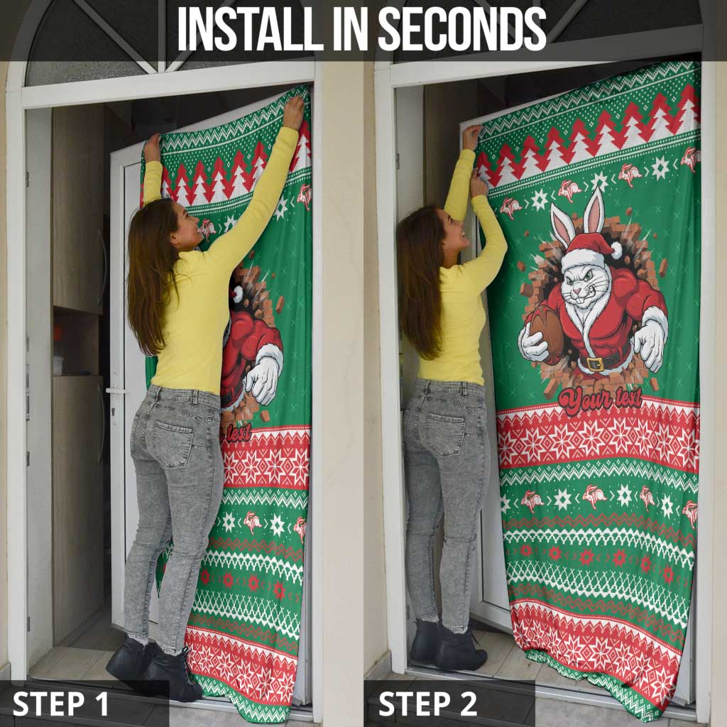 Jingle Rabbitohs Jump Personalized Door Cover Christmas Rugby League Spirit - Aussie Hoodie