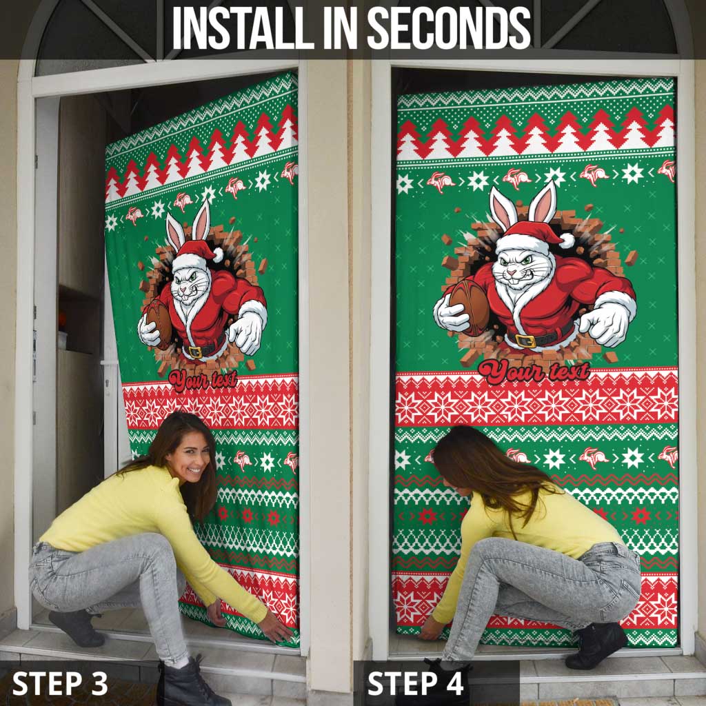 Jingle Rabbitohs Jump Personalized Door Cover Christmas Rugby League Spirit - Aussie Hoodie