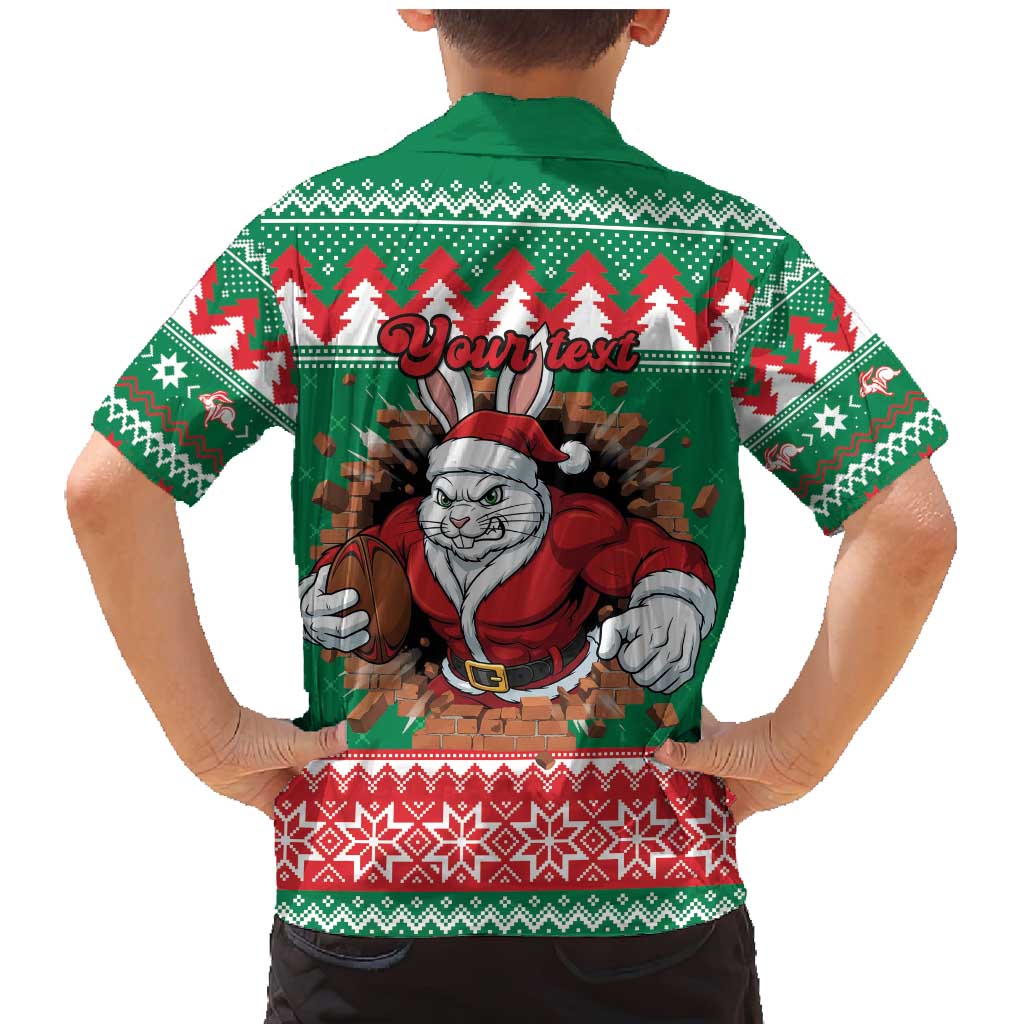 Jingle Rabbitohs Jump Personalized Family Matching Mermaid Dress and Hawaiian Shirt Christmas Rugby League Spirit - Aussie Hoodie