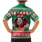 Jingle Rabbitohs Jump Personalized Family Matching Mermaid Dress and Hawaiian Shirt Christmas Rugby League Spirit - Aussie Hoodie