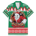 Jingle Rabbitohs Jump Personalized Family Matching Mermaid Dress and Hawaiian Shirt Christmas Rugby League Spirit - Aussie Hoodie