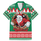 Jingle Rabbitohs Jump Personalized Family Matching Mermaid Dress and Hawaiian Shirt Christmas Rugby League Spirit - Aussie Hoodie