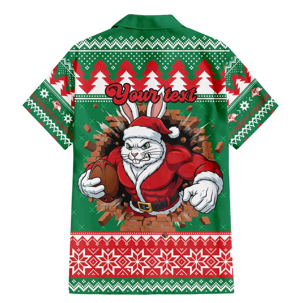 Jingle Rabbitohs Jump Personalized Family Matching Mermaid Dress and Hawaiian Shirt Christmas Rugby League Spirit - Aussie Hoodie