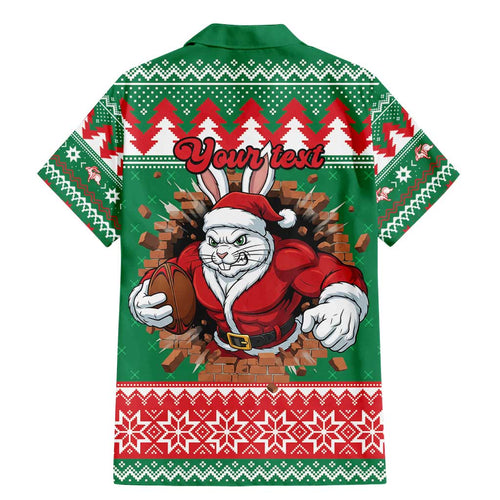 Jingle Rabbitohs Jump Personalized Family Matching Mermaid Dress and Hawaiian Shirt Christmas Rugby League Spirit - Aussie Hoodie