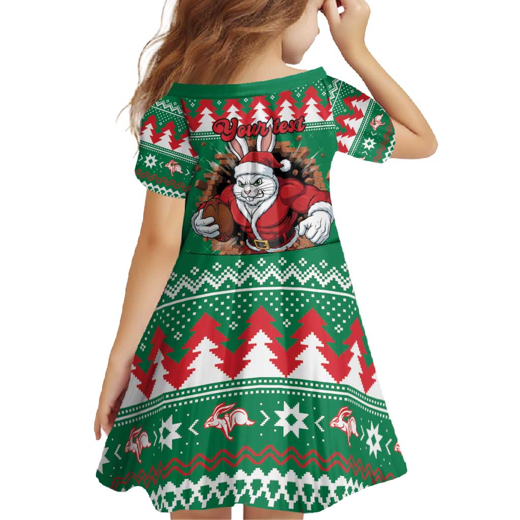 Jingle Rabbitohs Jump Personalized Family Matching Off Shoulder Maxi Dress and Hawaiian Shirt Christmas Rugby League Spirit - Aussie Hoodie