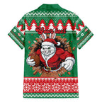 Jingle Rabbitohs Jump Personalized Family Matching Off Shoulder Maxi Dress and Hawaiian Shirt Christmas Rugby League Spirit - Aussie Hoodie