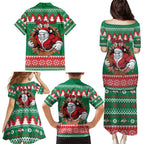 Jingle Rabbitohs Jump Personalized Family Matching Puletasi and Hawaiian Shirt Christmas Rugby League Spirit - Aussie Hoodie