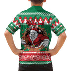 Jingle Rabbitohs Jump Personalized Family Matching Short Sleeve Bodycon Dress and Hawaiian Shirt Christmas Rugby League Spirit - Aussie Hoodie