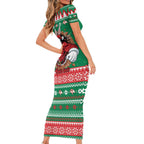 Jingle Rabbitohs Jump Personalized Family Matching Short Sleeve Bodycon Dress and Hawaiian Shirt Christmas Rugby League Spirit - Aussie Hoodie