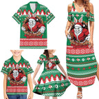 Jingle Rabbitohs Jump Personalized Family Matching Summer Maxi Dress and Hawaiian Shirt Christmas Rugby League Spirit - Aussie Hoodie