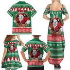 Jingle Rabbitohs Jump Personalized Family Matching Summer Maxi Dress and Hawaiian Shirt Christmas Rugby League Spirit - Aussie Hoodie