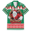 Jingle Rabbitohs Jump Personalized Family Matching Summer Maxi Dress and Hawaiian Shirt Christmas Rugby League Spirit - Aussie Hoodie