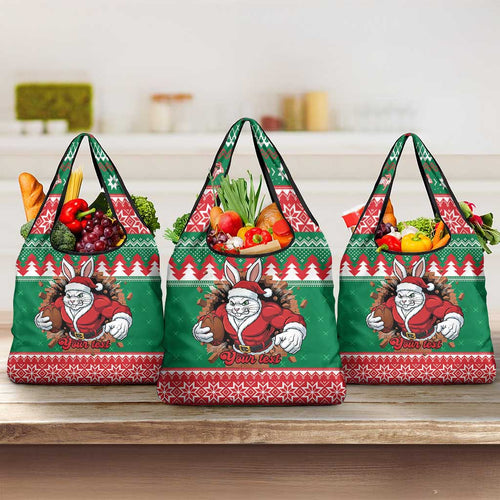 Jingle Rabbitohs Jump Personalized Grocery Bag Christmas Rugby League Spirit - Aussie Hoodie