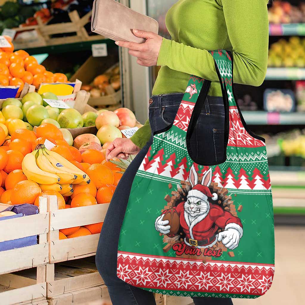 Jingle Rabbitohs Jump Personalized Grocery Bag Christmas Rugby League Spirit - Aussie Hoodie
