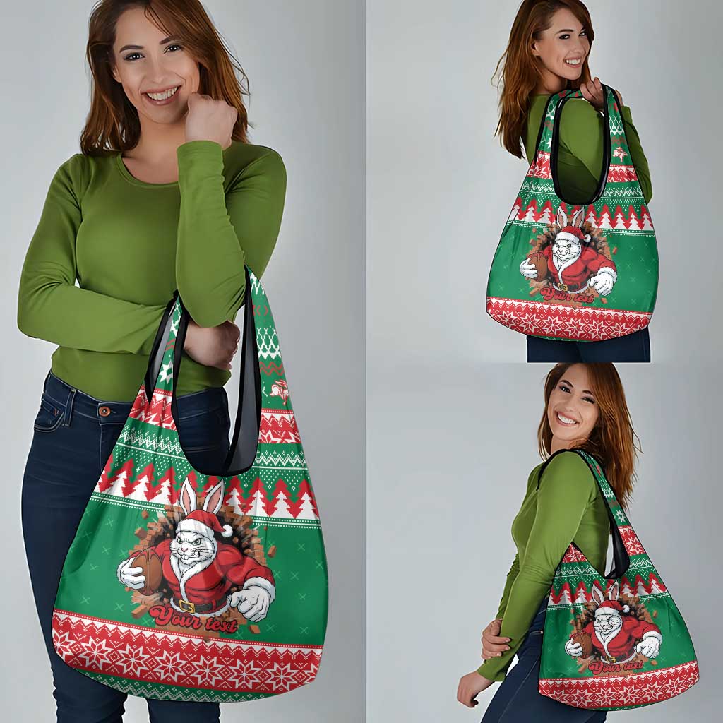 Jingle Rabbitohs Jump Personalized Grocery Bag Christmas Rugby League Spirit - Aussie Hoodie