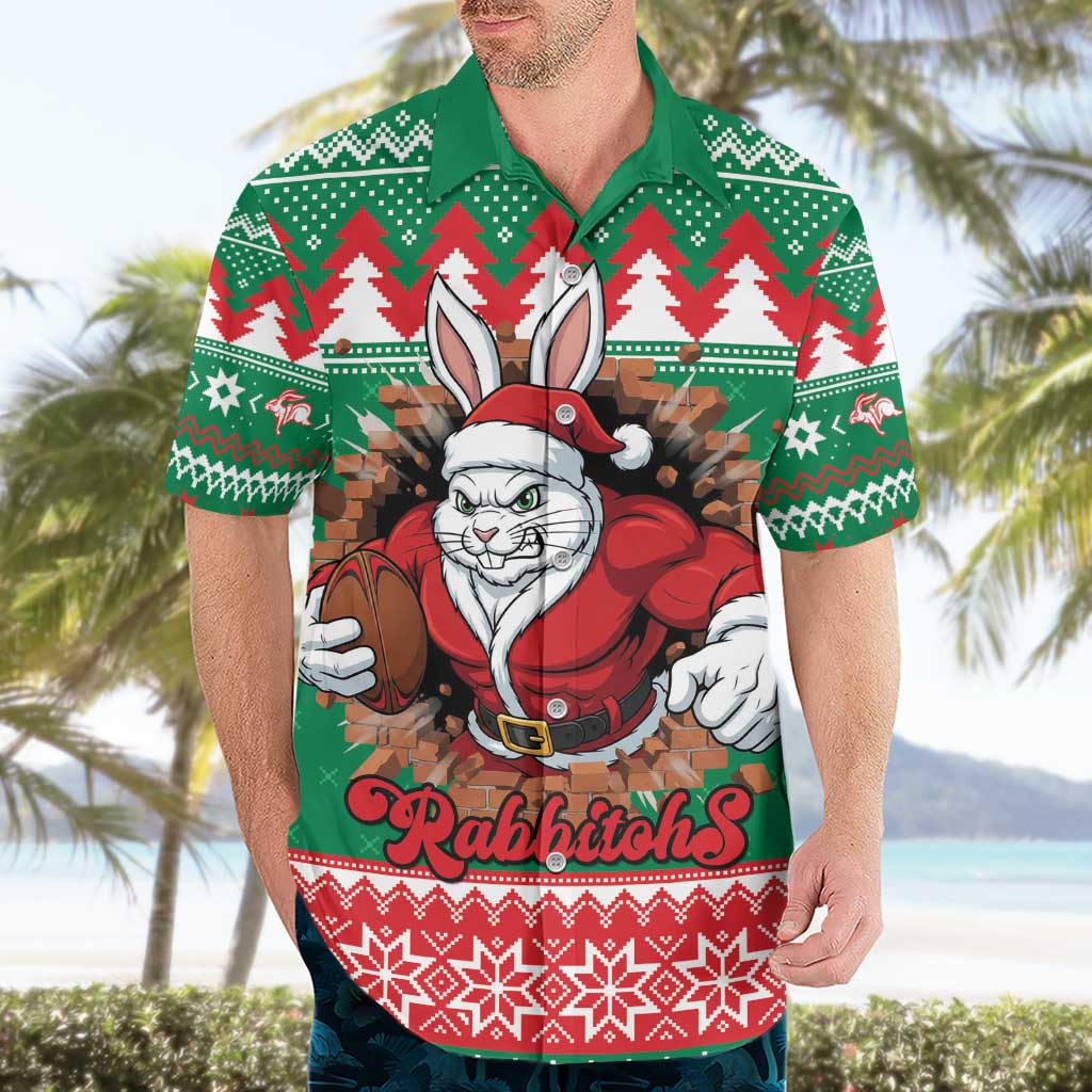 Jingle Rabbitohs Jump Personalized Hawaiian Shirt Christmas Rugby League Spirit - Aussie Hoodie
