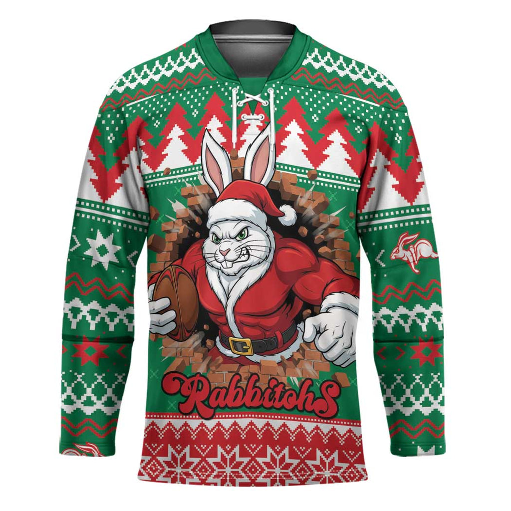 Jingle Rabbitohs Jump Personalized Hockey Jersey Christmas Rugby League Spirit - Aussie Hoodie