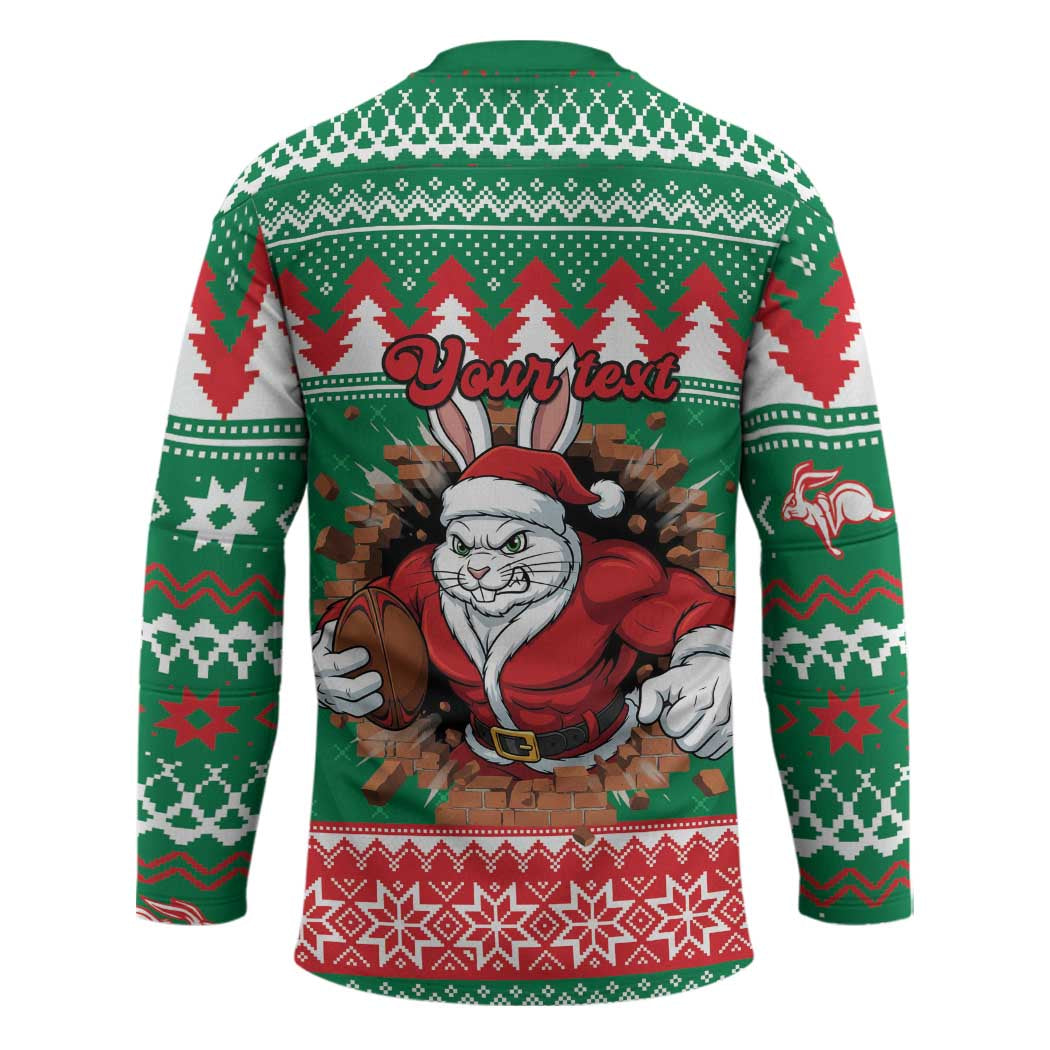 Jingle Rabbitohs Jump Personalized Hockey Jersey Christmas Rugby League Spirit - Aussie Hoodie