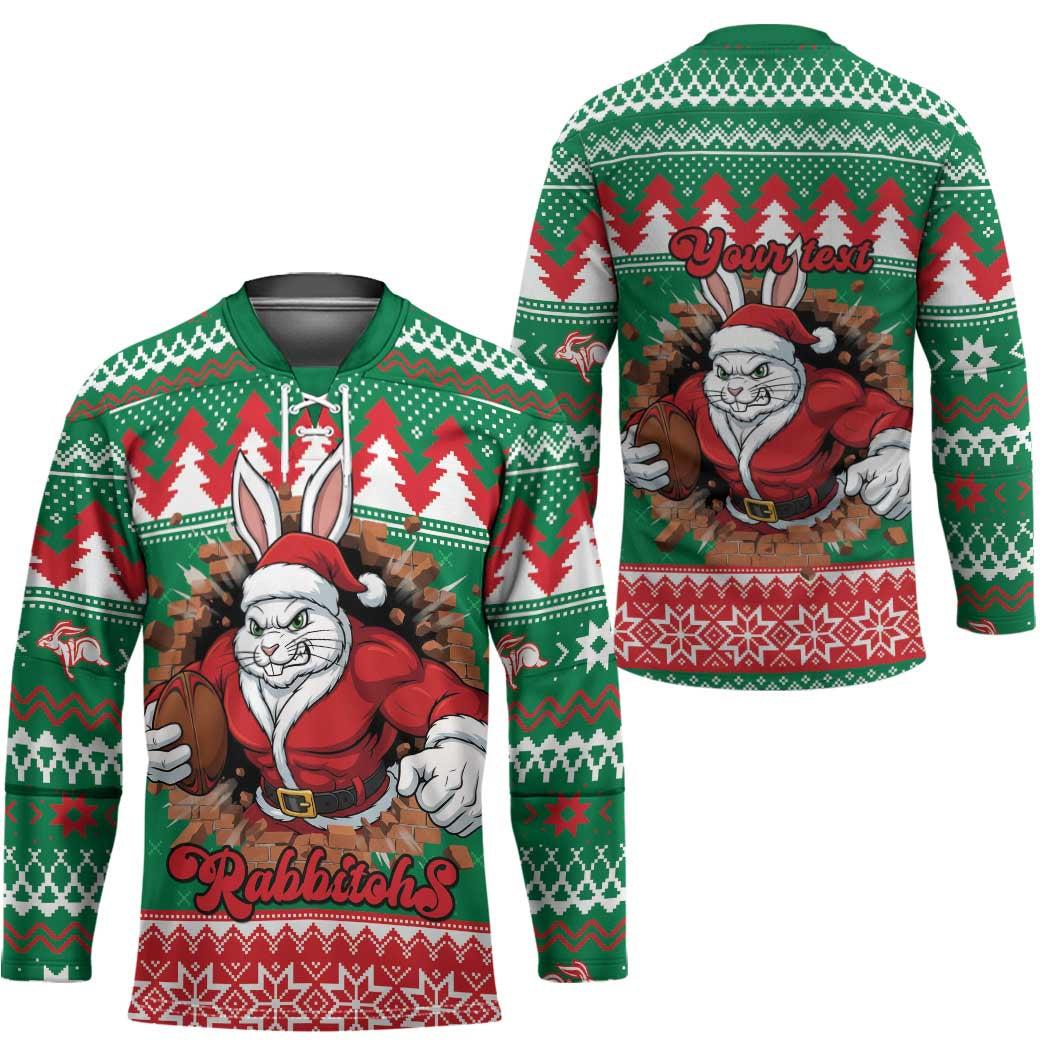 Jingle Rabbitohs Jump Personalized Hockey Jersey Christmas Rugby League Spirit - Aussie Hoodie