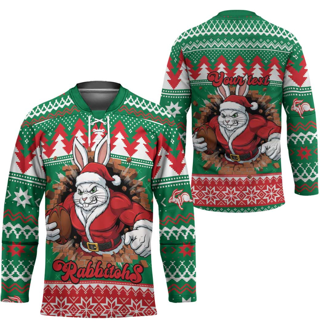 Jingle Rabbitohs Jump Personalized Hockey Jersey Christmas Rugby League Spirit - Aussie Hoodie