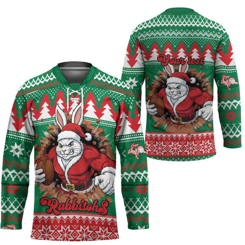 Jingle Rabbitohs Jump Personalized Hockey Jersey Christmas Rugby League Spirit - Aussie Hoodie