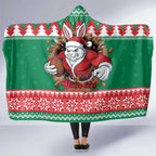 Jingle Rabbitohs Jump Personalized Hooded Blanket Christmas Rugby League Spirit - Aussie Hoodie