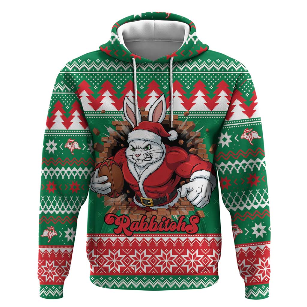 Jingle Rabbitohs Jump Personalized Hoodie Christmas Rugby League Spirit - Aussie Hoodie