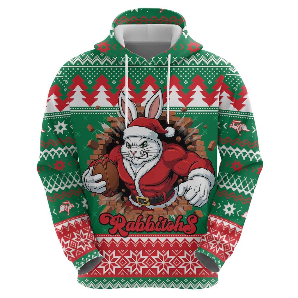 Jingle Rabbitohs Jump Personalized Hoodie Christmas Rugby League Spirit - Aussie Hoodie