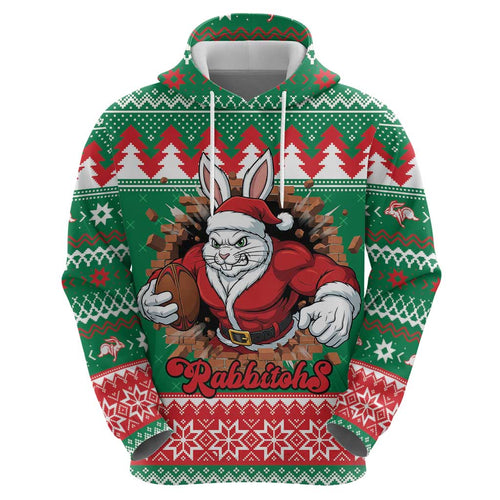 Jingle Rabbitohs Jump Personalized Hoodie Christmas Rugby League Spirit - Aussie Hoodie