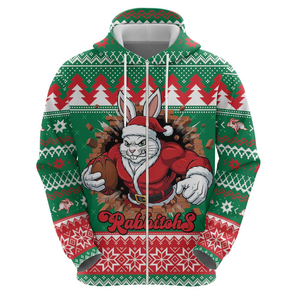 Jingle Rabbitohs Jump Personalized Hoodie Christmas Rugby League Spirit - Aussie Hoodie