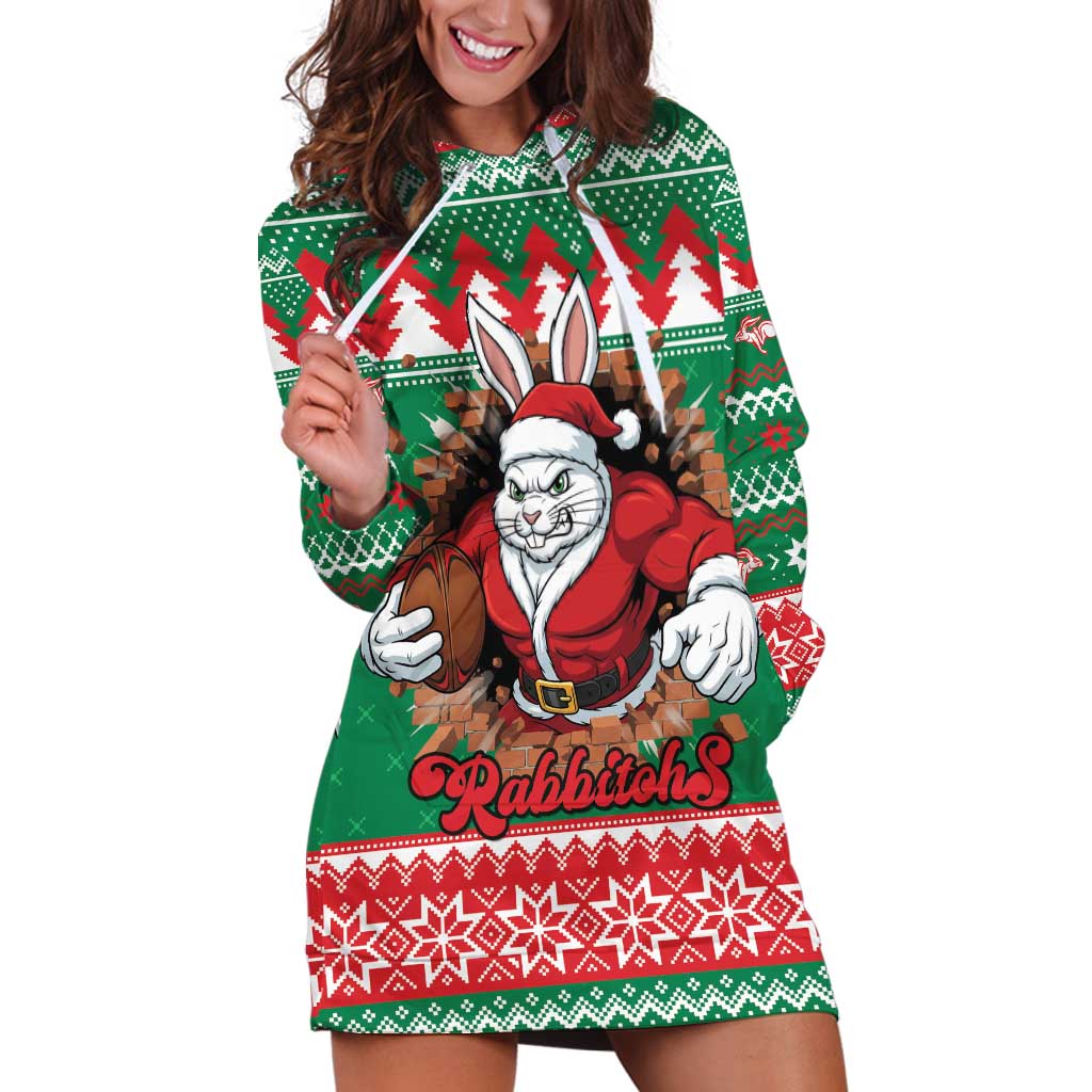 Jingle Rabbitohs Jump Personalized Hoodie Dress Christmas Rugby League Spirit - Aussie Hoodie