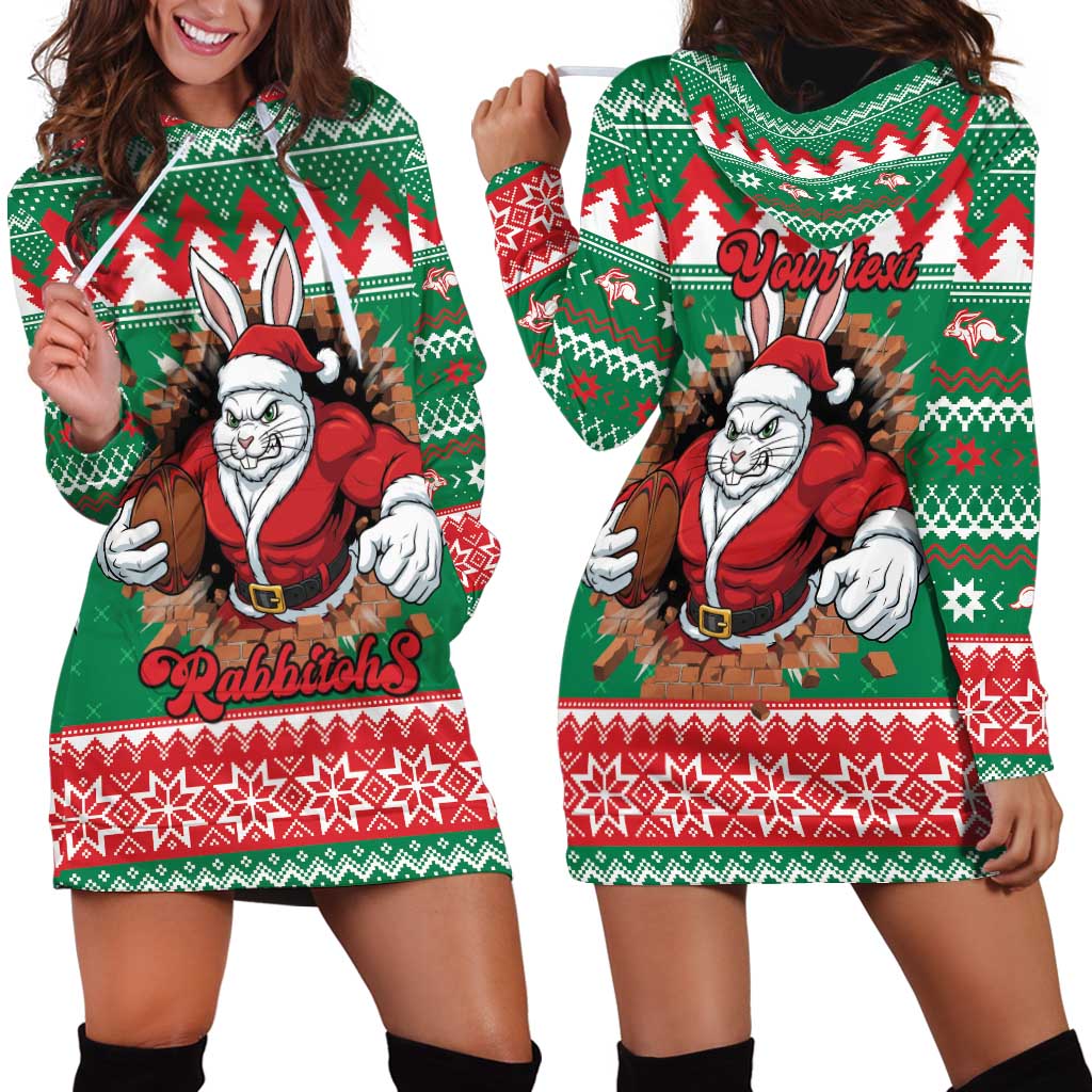 Jingle Rabbitohs Jump Personalized Hoodie Dress Christmas Rugby League Spirit - Aussie Hoodie