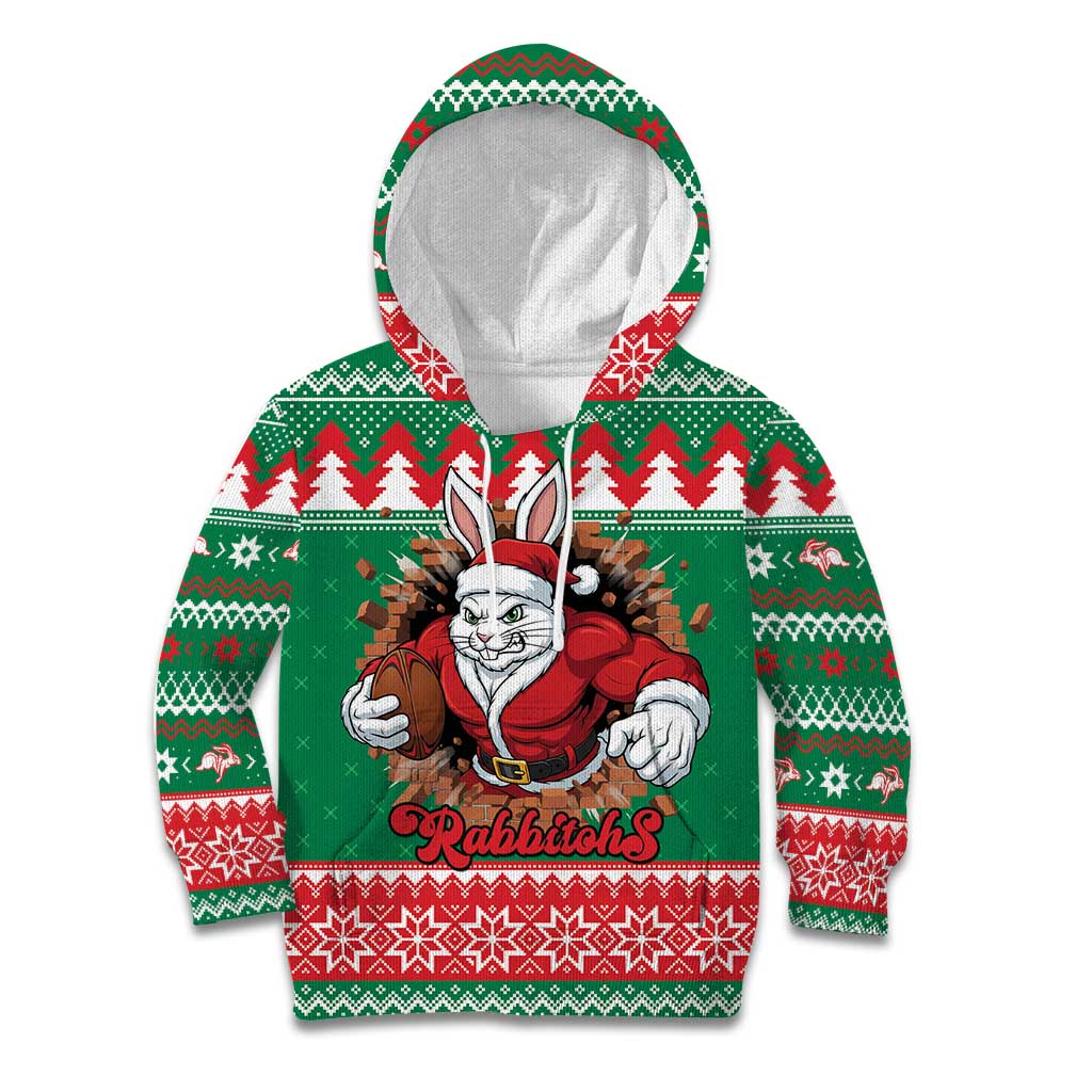 Jingle Rabbitohs Jump Personalized Kid Hoodie Christmas Rugby League Spirit - Aussie Hoodie