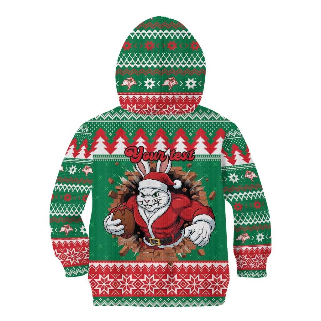 Jingle Rabbitohs Jump Personalized Kid Hoodie Christmas Rugby League Spirit - Aussie Hoodie