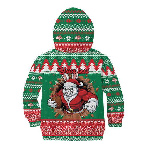 Jingle Rabbitohs Jump Personalized Kid Hoodie Christmas Rugby League Spirit - Aussie Hoodie
