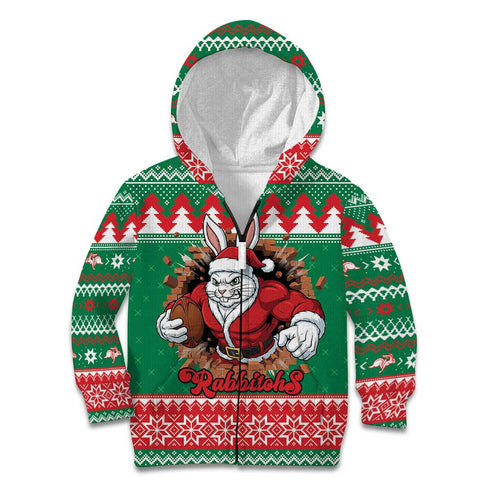 Jingle Rabbitohs Jump Personalized Kid Hoodie Christmas Rugby League Spirit - Aussie Hoodie