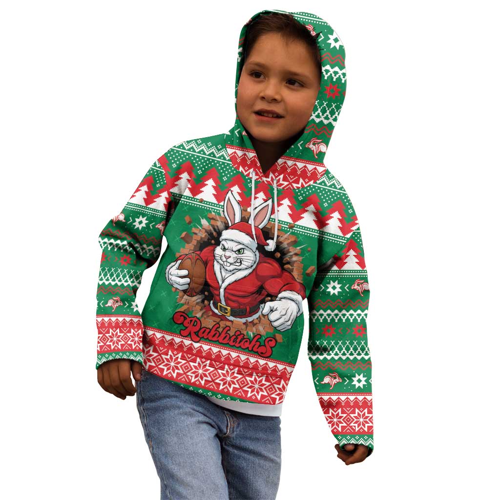 Jingle Rabbitohs Jump Personalized Kid Hoodie Christmas Rugby League Spirit - Aussie Hoodie