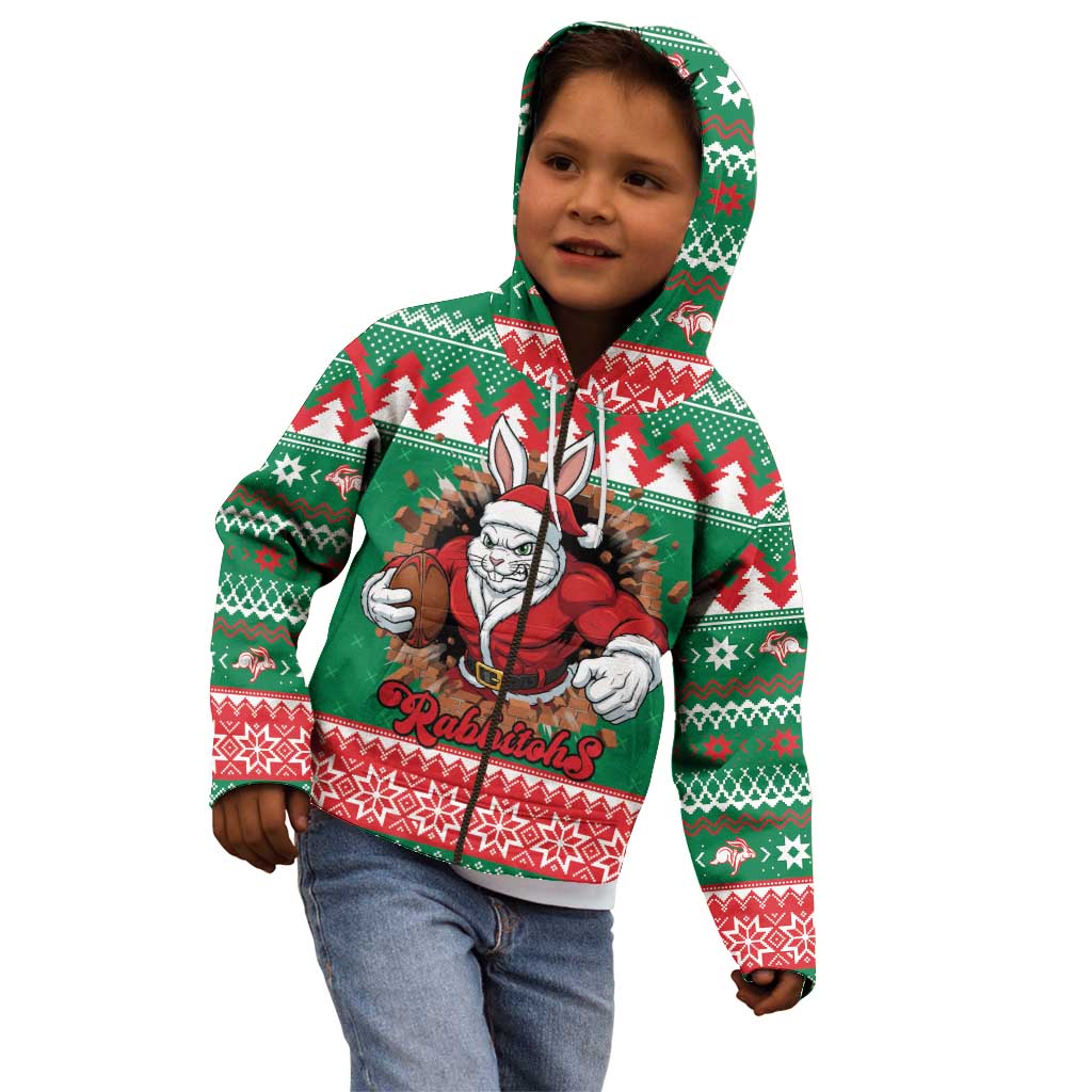 Jingle Rabbitohs Jump Personalized Kid Hoodie Christmas Rugby League Spirit - Aussie Hoodie