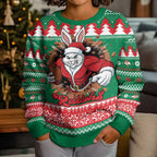 Jingle Rabbitohs Jump Personalized Kid Ugly Christmas Sweater Christmas Rugby League Spirit - Aussie Hoodie