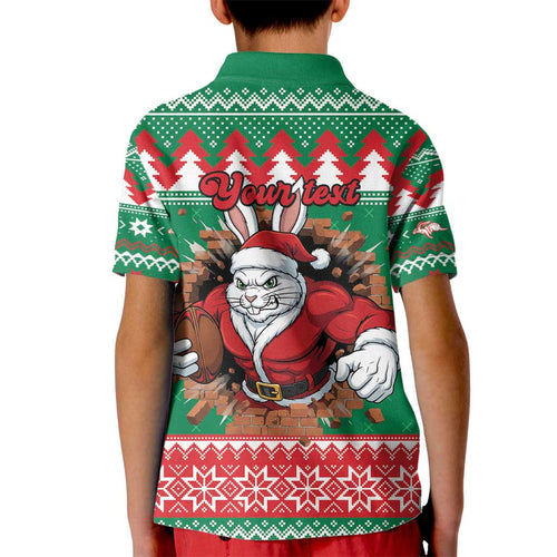 Jingle Rabbitohs Jump Personalized Kid Polo Shirt Christmas Rugby League Spirit - Aussie Hoodie