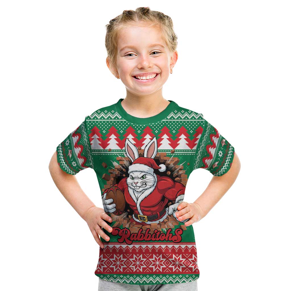 Jingle Rabbitohs Jump Personalized Kid T Shirt Christmas Rugby League Spirit - Aussie Hoodie