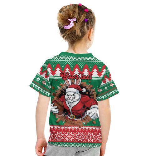 Jingle Rabbitohs Jump Personalized Kid T Shirt Christmas Rugby League Spirit - Aussie Hoodie