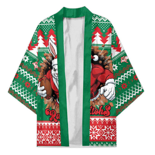 Jingle Rabbitohs Jump Personalized Kimono Christmas Rugby League Spirit - Aussie Hoodie
