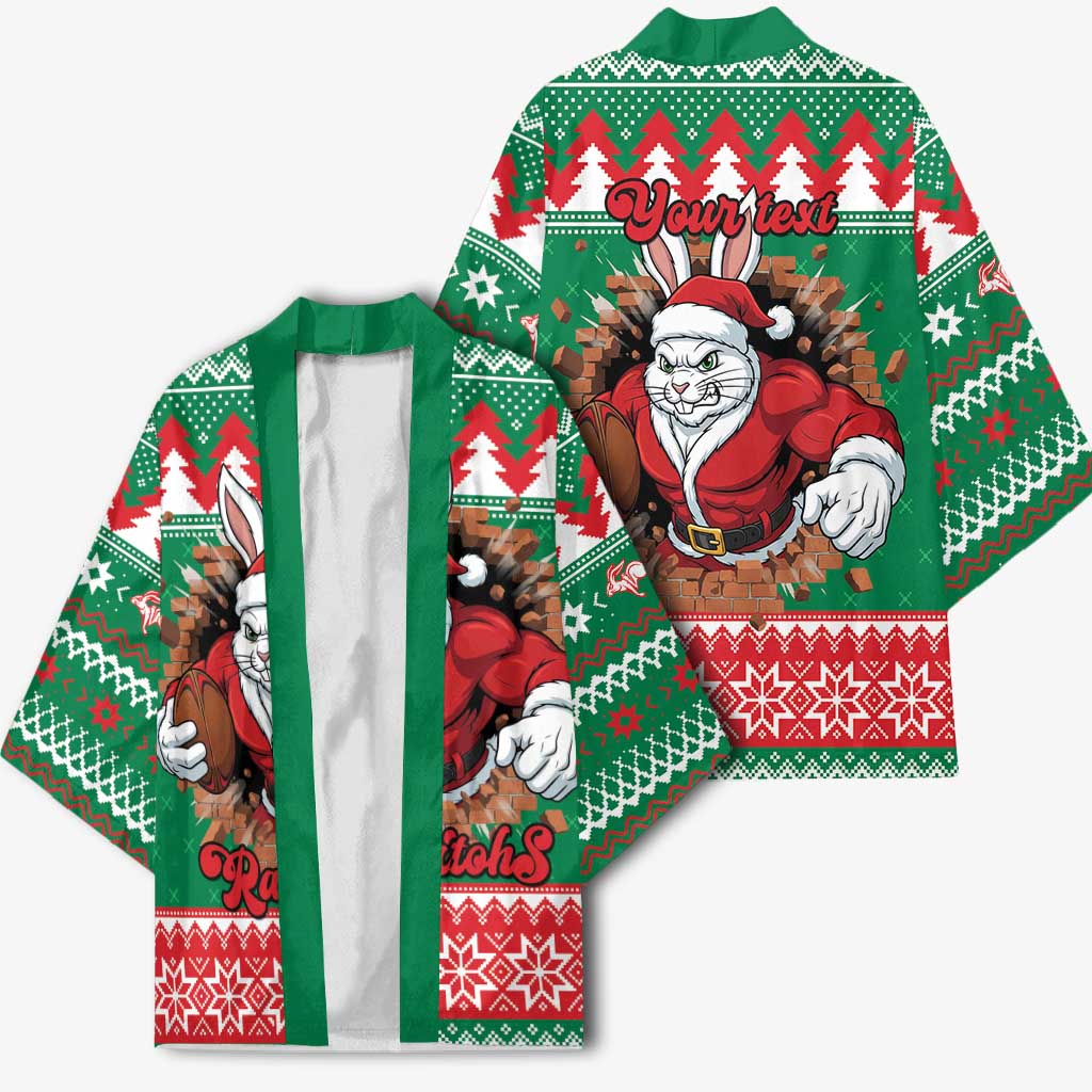 Jingle Rabbitohs Jump Personalized Kimono Christmas Rugby League Spirit - Aussie Hoodie