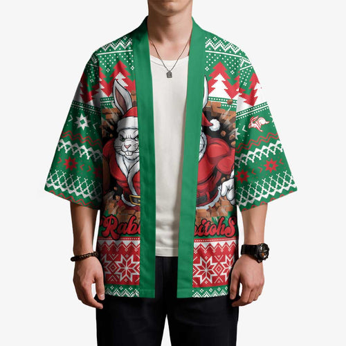 Jingle Rabbitohs Jump Personalized Kimono Christmas Rugby League Spirit - Aussie Hoodie